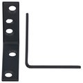 Hampton 2 in. H X 5/8 in. W X 2 in. D Black Steel Inside L Corner Brace 01-3404-238